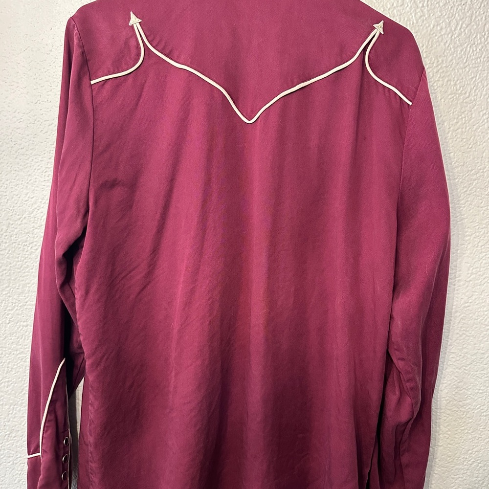 H Bar C RENO MEN'S SHIRT MAROON - Picture 2 of 3